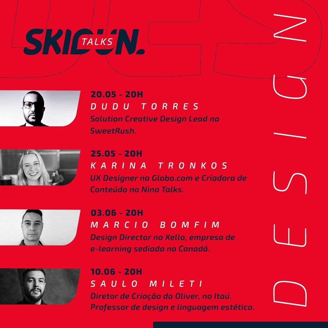 Skidun Talks traz profissionais do mercado criativo e de marketing para falar sobre Design.